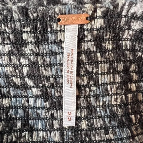 Free People smocked ruffle floral feminine tank - Picture 5 of 11